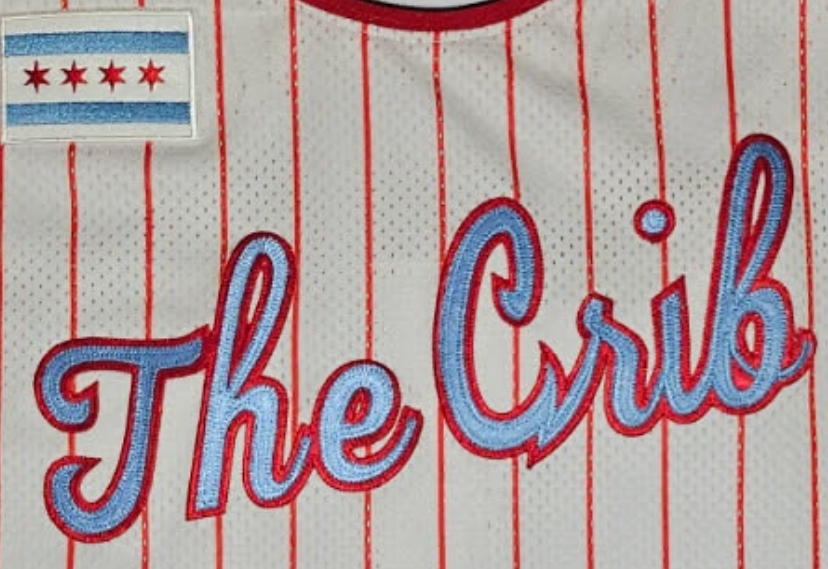 The Crib® Custom Jersey - WHITE w/ Red Pinstripes