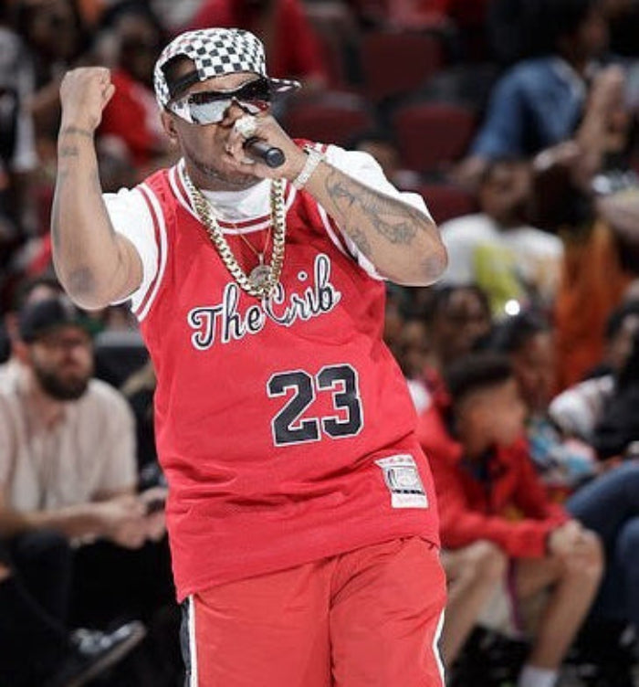 Twista performing wearing The Crib jersey