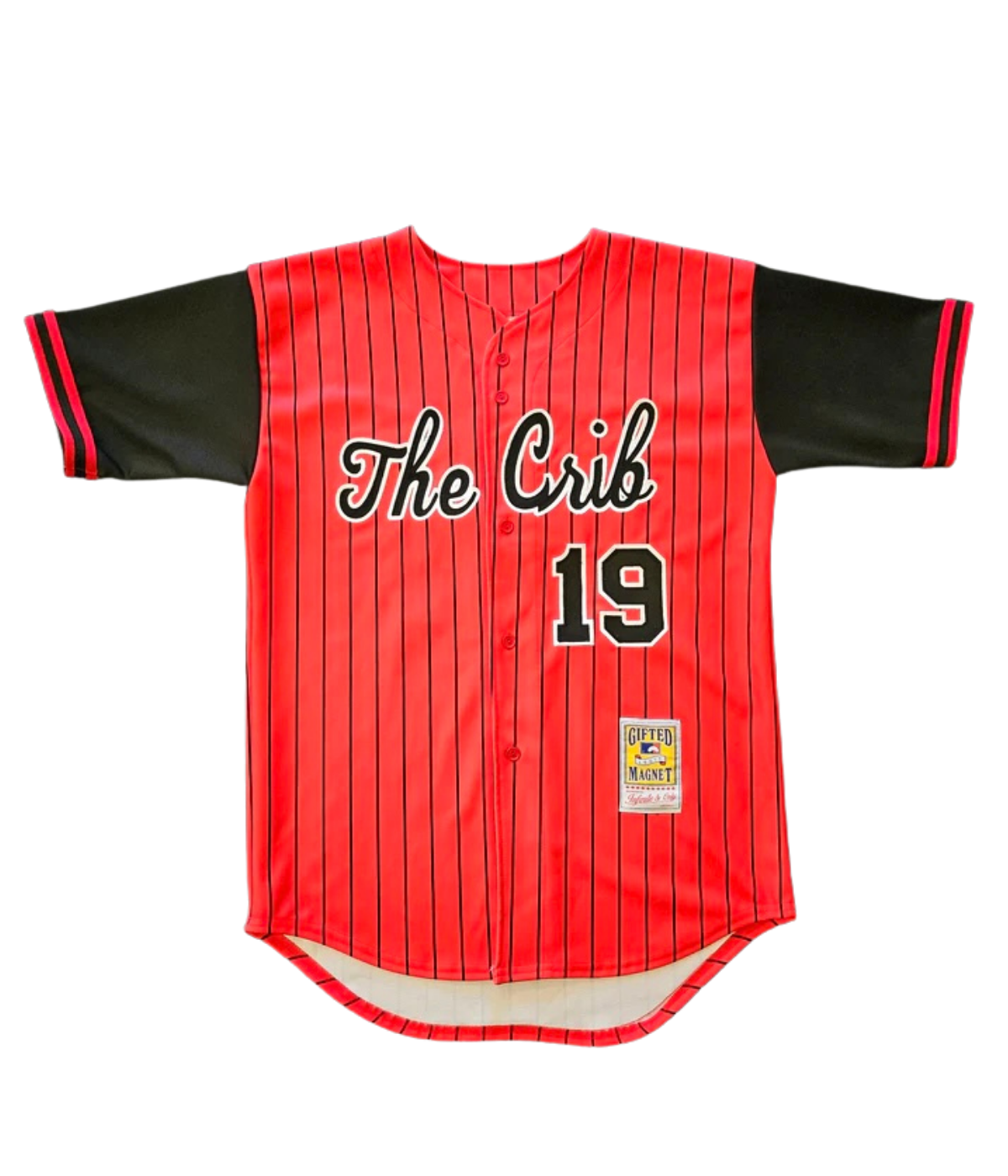 The Crib® CrossBred Jersey - RED w/ Black Pinstripes