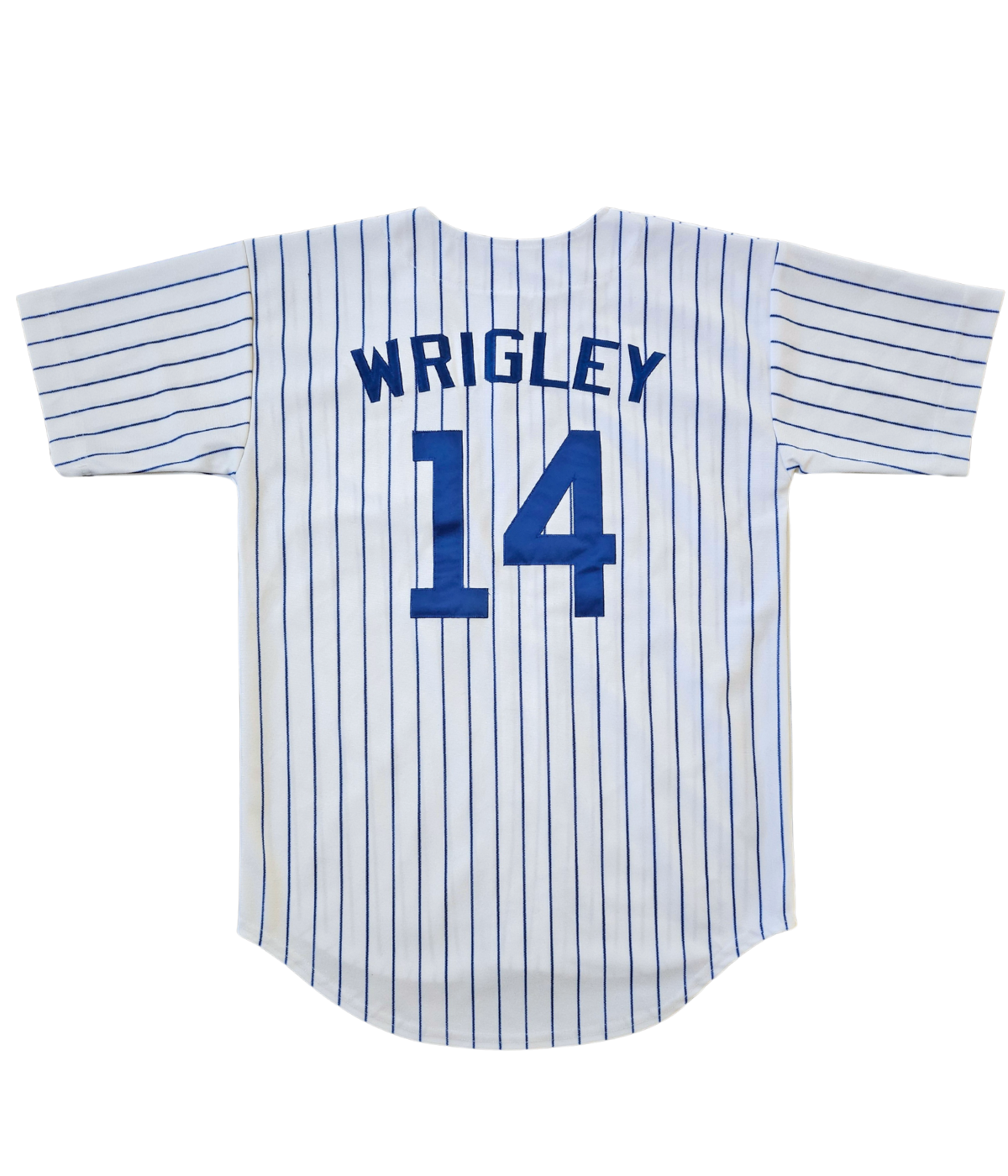 The Crib® Wrigley Jersey - WHITE w/ Blue Pinstripes