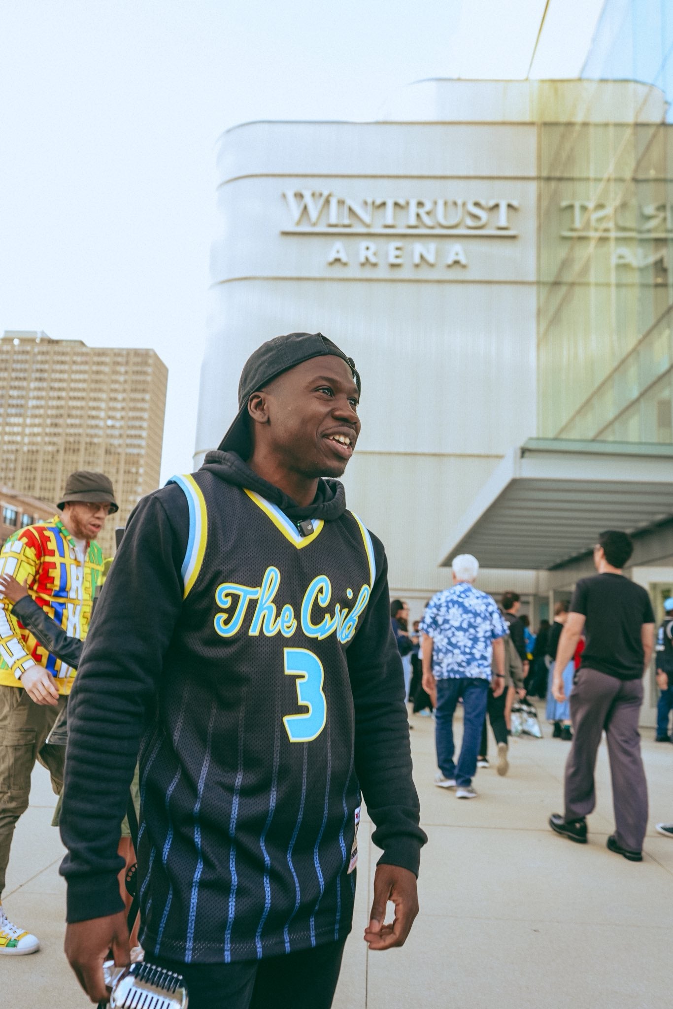 Fyetown™ Basketball Jersey (CUSTOM) - BLACK w/ Blue Pinstripes