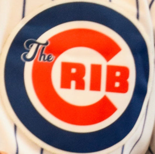 Wrigley Baseball Jersey (CUSTOM) - WHITE w/ Blue Pinstripes