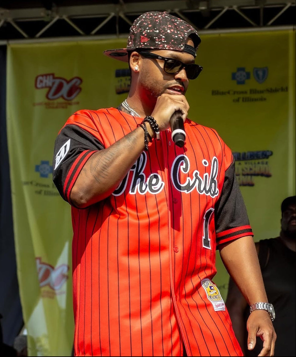 CrossBred Baseball Jersey (CUSTOM) - RED w/ Black Pinstripes