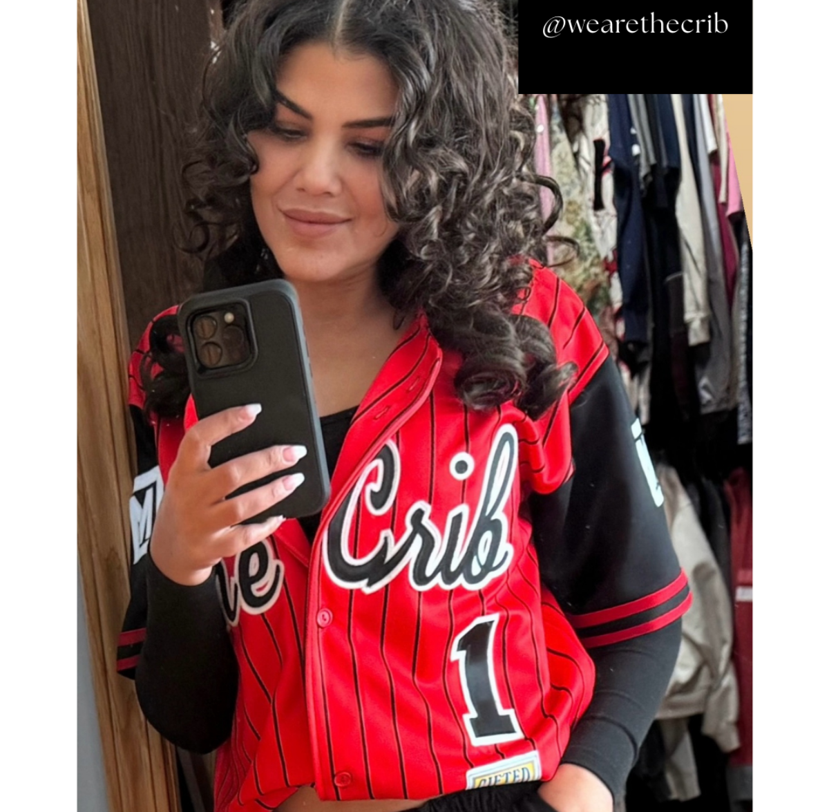 CrossBred Baseball Jersey (CUSTOM) - RED w/ Black Pinstripes