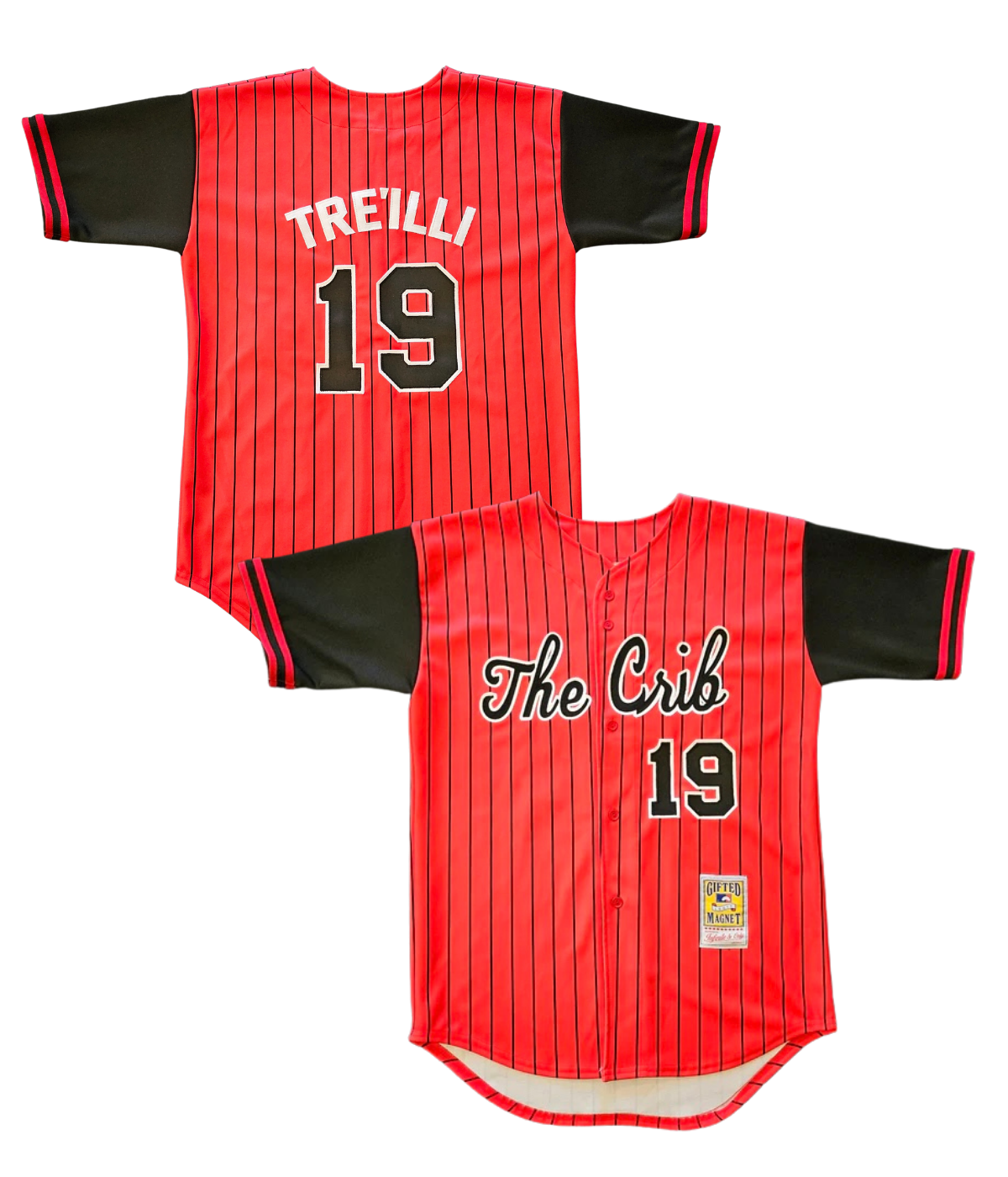 The Crib® CrossBred Jersey  - RED w/ Black Pinstripes