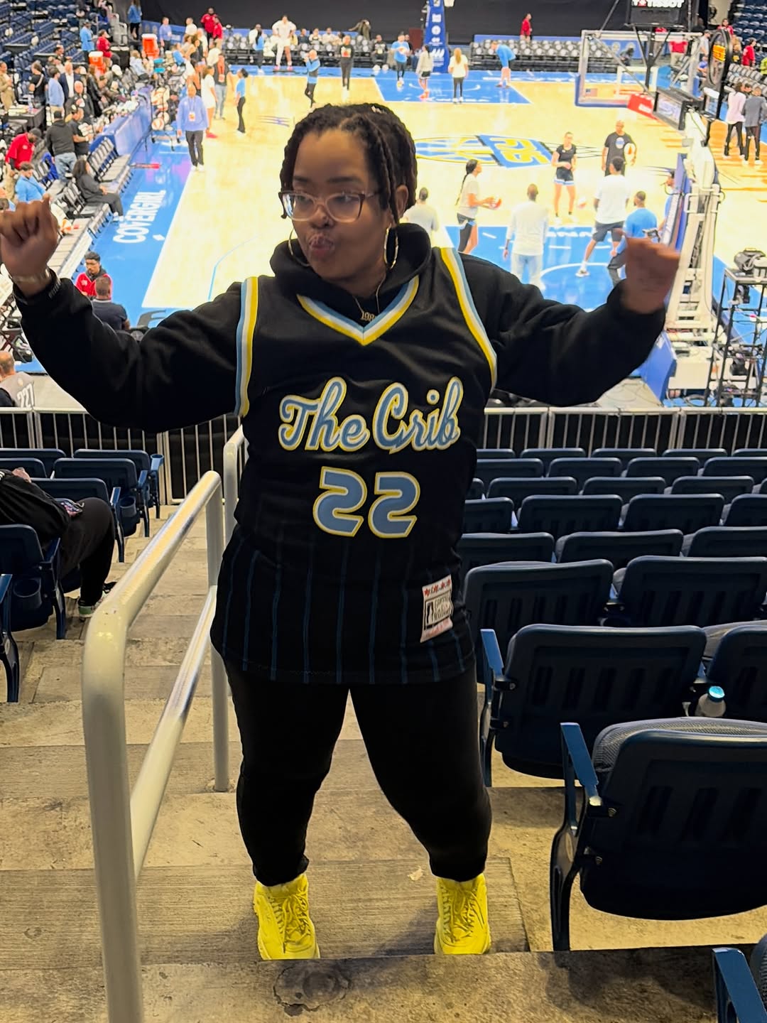 Fyetown™ Basketball Jersey (CUSTOM) - BLACK w/ Blue Pinstripes